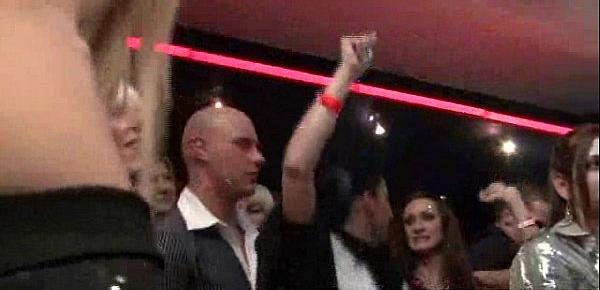 Dancing sucking party in night club